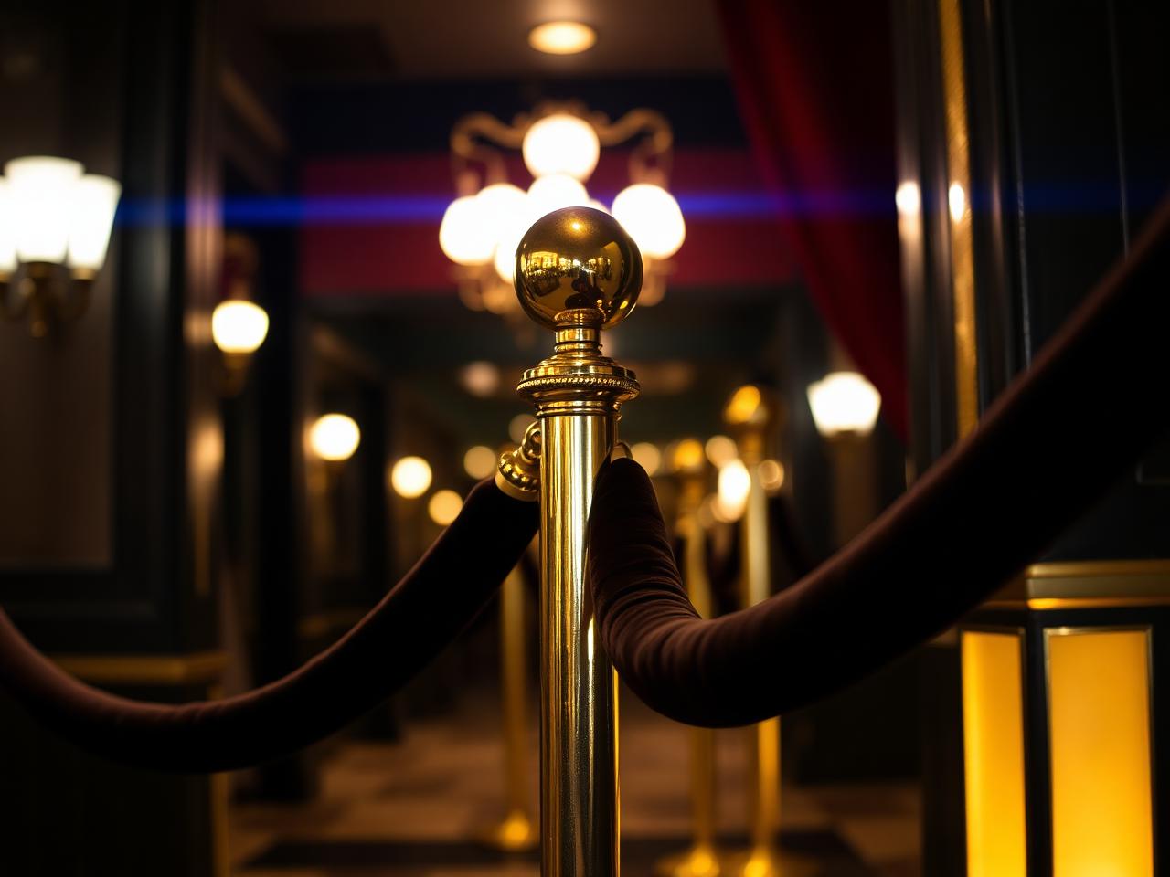 Doorway of a nightlife venue after dark