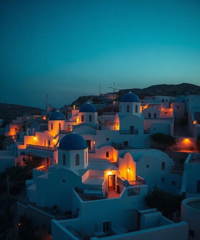 Mykonos at night